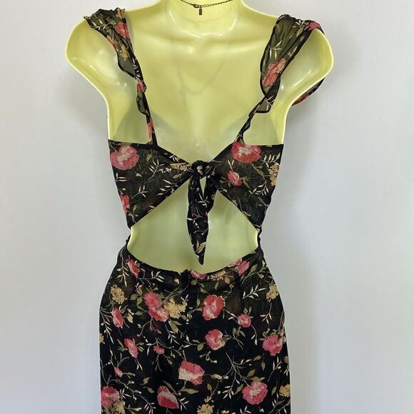 Reformation Jumpsuit “Miri” Floral Print Viscose Nwot Sz 0 Excellent - Picture 7 of 8